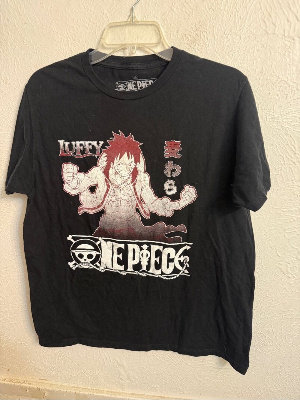 One Piece Luffy Graphic Black Men's T‑Shirt